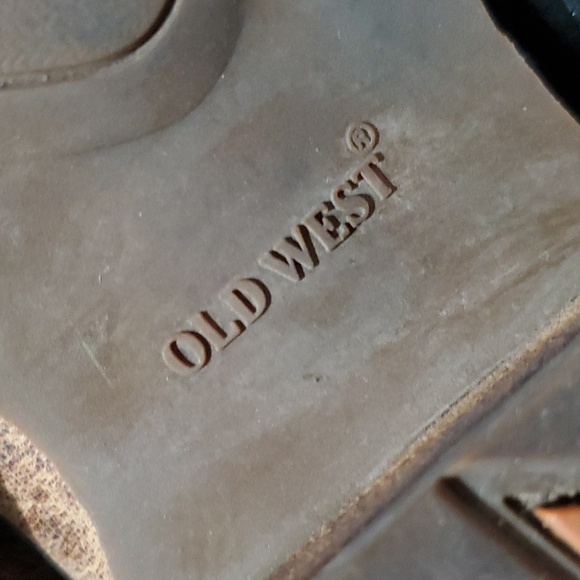 OLD WEST YOUTH KIDS WESTERN BOOTS SIZE 3 - Picture 12 of 14